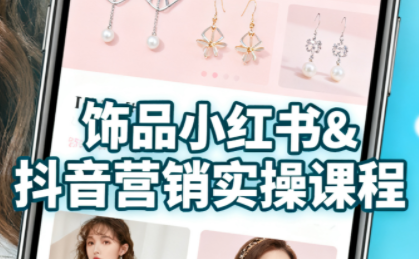 抖音+小红书饰品卖货：货源、开店、内容全教会-鼎誉项目网