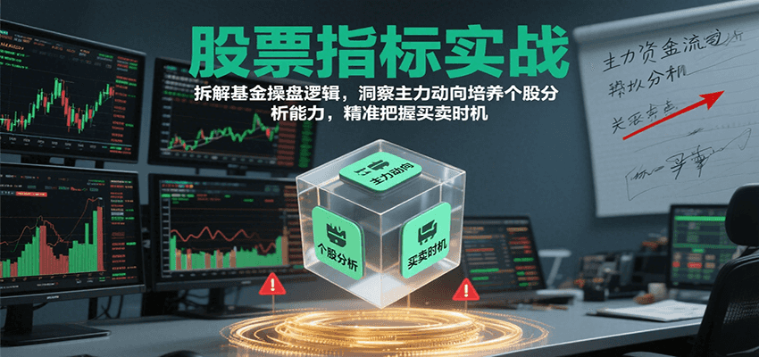 股票指标实战,基金操盘逻辑拆解,洞察主力动向培养个股分析能力把握买卖时机(更新)-鼎誉项目网