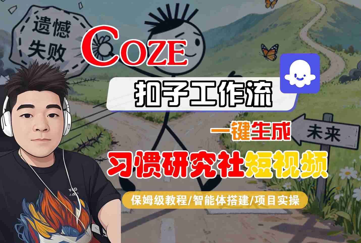 Coze扣子智能体工作流一键生成“习惯研究社“短视频，全流程保姆级教学-鼎誉项目网