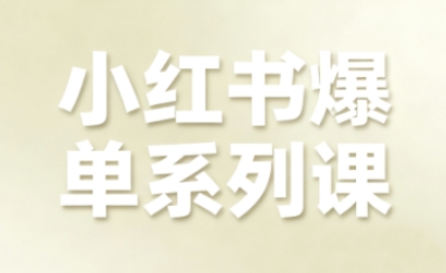 小红书爆单系列课，聚焦小红书电商全链路增长-鼎誉项目网
