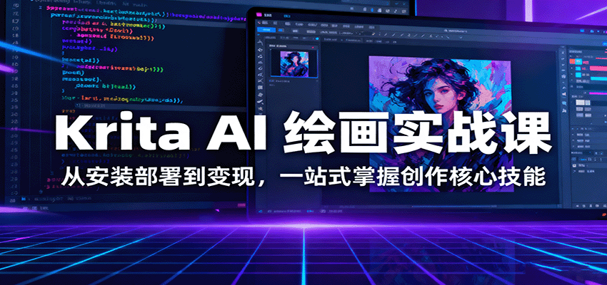 Krita AI 绘画实战课:从安装部署到变现,一站式掌握创作核心技能-鼎誉项目网