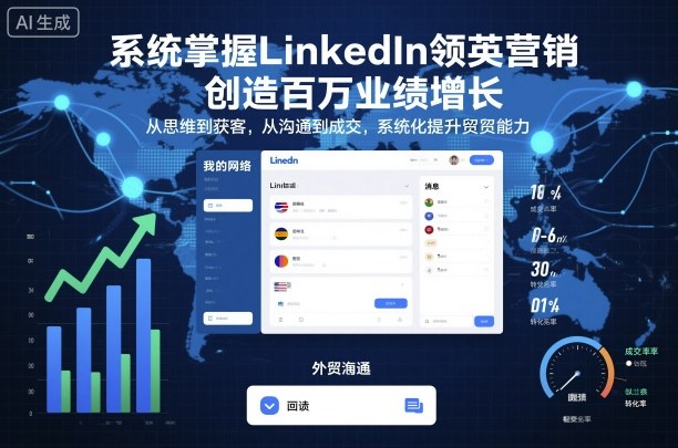 系统掌握LinkedIn领英营销，创造百万业绩增长，从思维到获客，从沟通到成交，系统化提升外贸能力-鼎誉项目网