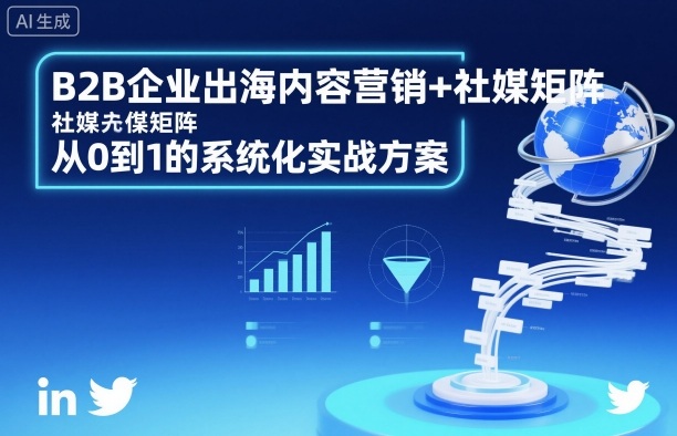 B2B企业出海内容营销+社媒矩阵，从0到1的系统化实战方案-鼎誉项目网