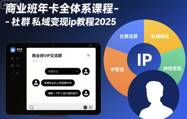 商业班年卡全体系课程-社群私域变现ip教程2025-鼎誉项目网