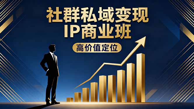 社群私域变现IP商业班，高价值定位,精准引流,私聊成交，实践年盈利破百万-鼎誉项目网