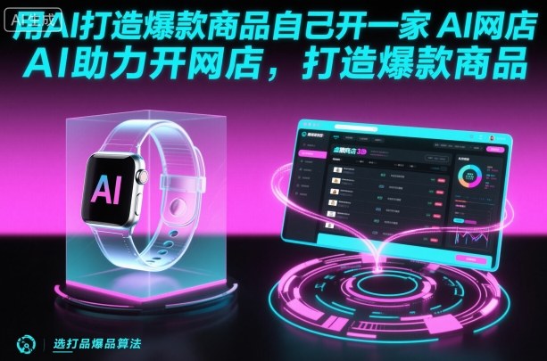 用AI打造爆款商品自己开一家AI网店，AI助力开网店，打造爆款商品-鼎誉项目网