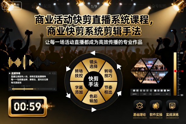 商业活动快剪直播系统课程，商业快剪系统剪辑手法-鼎誉项目网