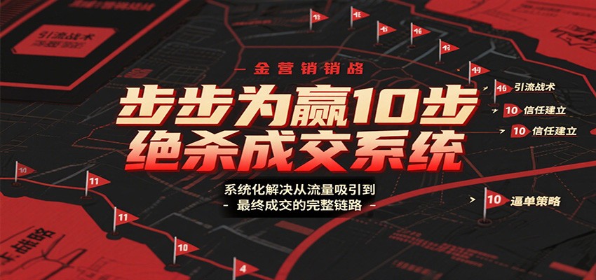 步步为赢10步绝杀成交系统,系统化解决从流量吸引到最终成交的完整链路-鼎誉项目网