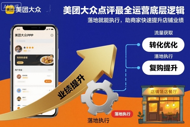 美团大众点评最全运营底层逻辑，落地就能执行，助商家快速提升店铺业绩-鼎誉项目网