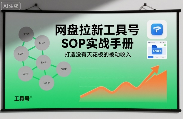网盘拉新工具号SOP实战手册，打造没有天花板的被动收入-鼎誉项目网