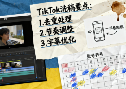 TikTok洗稿剪辑全流程课-鼎誉项目网