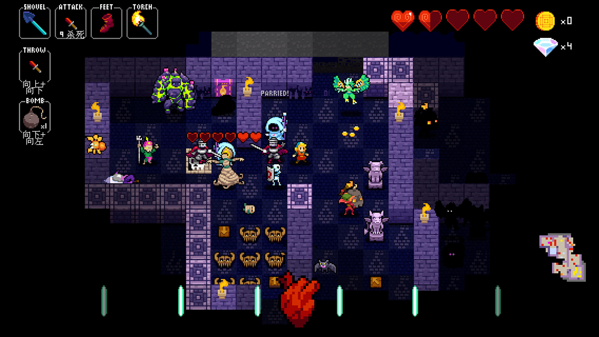 《节奏地牢 Crypt of the NecroDancer》Switch美版中文NSZ下载 – 含4.2.1补丁+2DLC-鼎誉项目网