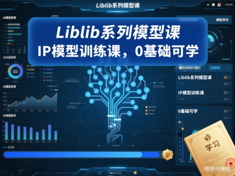 Liblib系列模型课，IP模型训练课，0基础可学-鼎誉项目网