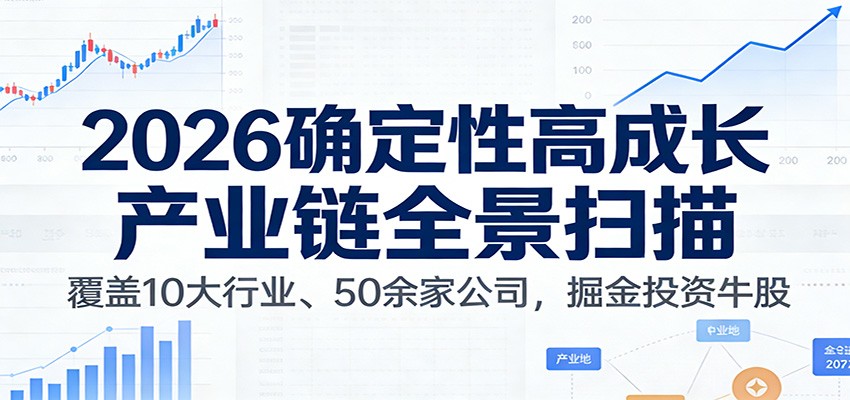 付费文章:2026确定性高成长产业链全景扫描:覆盖10大行业、50余家公司,掘金投资牛股-鼎誉项目网