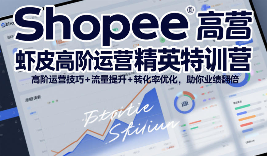 Shopee虾皮高阶运营精英特训营，高阶运营技巧+流量提升+转化率优化，助你业绩翻倍-鼎誉项目网