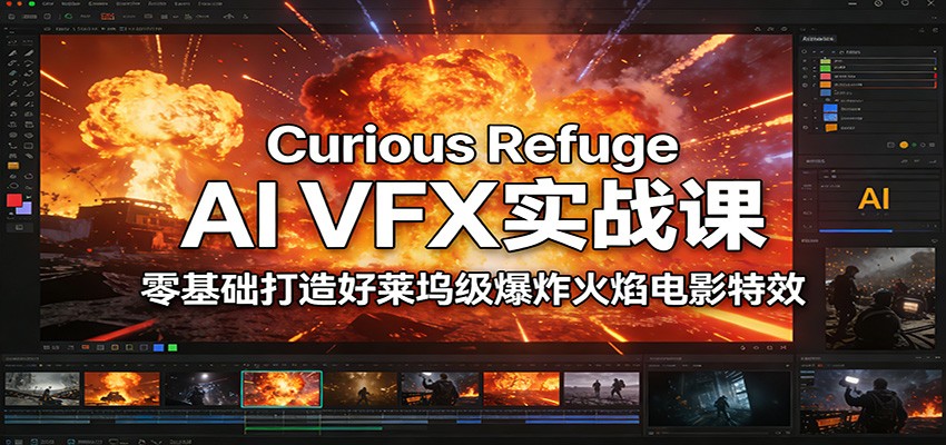Curious Refuge AI VFX实战课,零基础打造好莱坞级爆炸火焰电影特效-鼎誉项目网