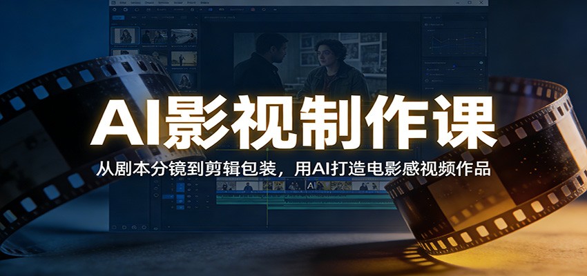 AI影视制作课：从剧本分镜到剪辑包装，用AI打造电影感视频作品-鼎誉项目网