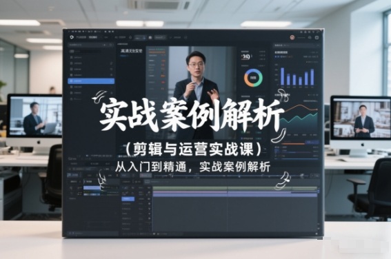 剪辑与运营实战课，从入门到精通，实战案例解析(更新2026)-鼎誉项目网