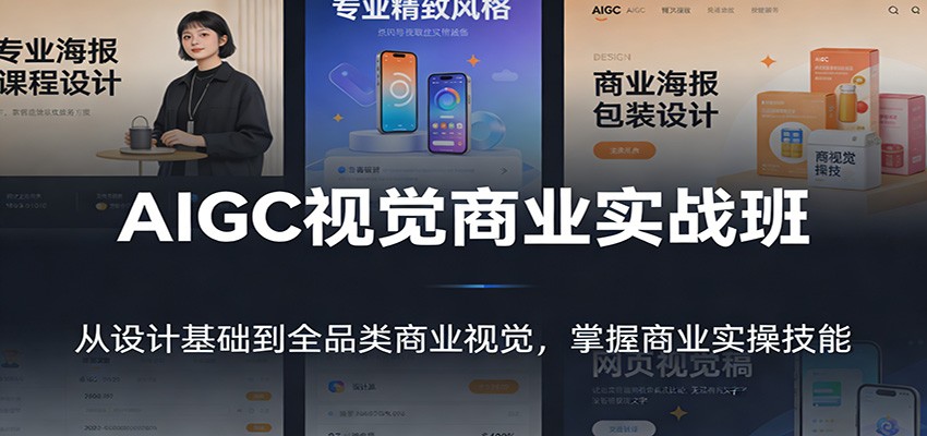 AIGC视觉商业实战班:从设计基础到全品类商业视觉,掌握商业实操技能-鼎誉项目网