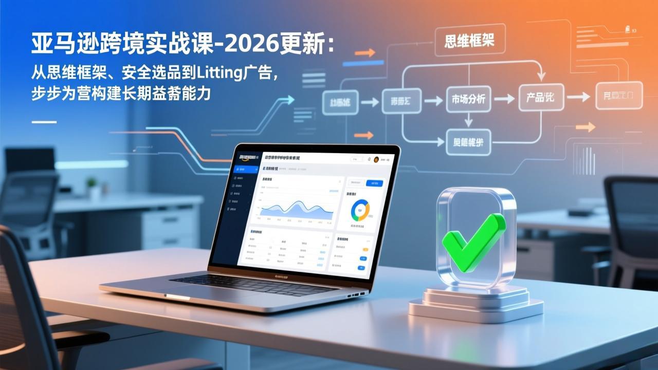 亚马逊跨境实战课-2026更新：从思维框架、安全选品到Listing广告，步步为营构建长期盈利能力-鼎誉项目网