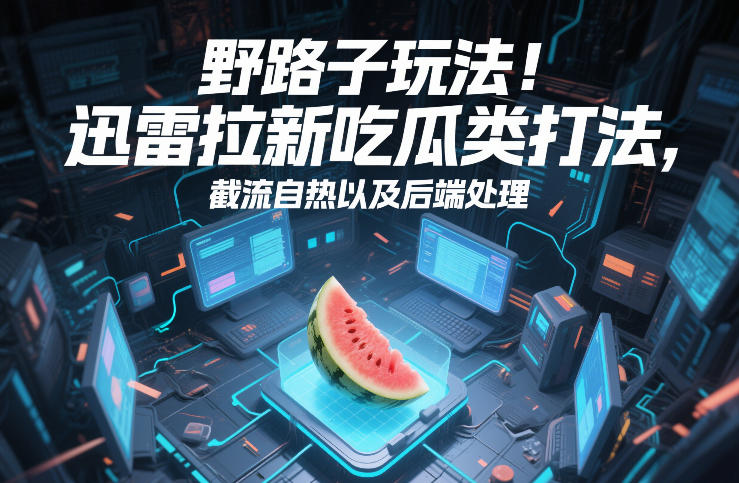 野路子玩法！迅雷拉新吃瓜类打法，截流自热以及后端处理-鼎誉项目网