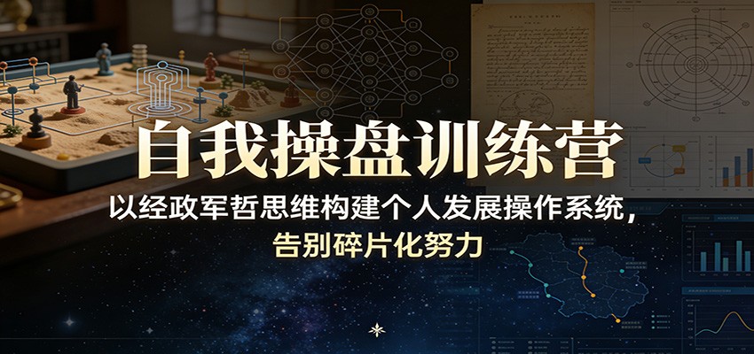 自我操盘训练营:以经政军哲思维构建个人发展操作系统,告别碎片化努力-鼎誉项目网