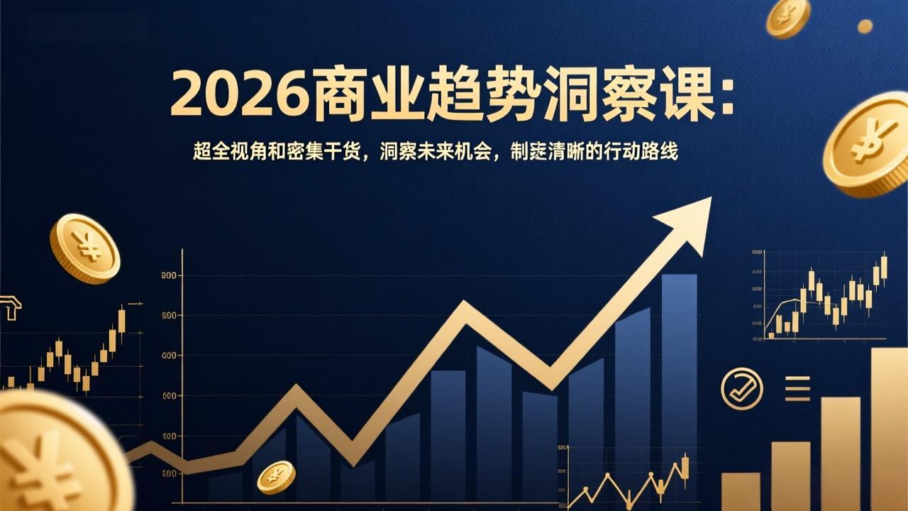2026商业趋势洞察课：超全视角和密集干货，洞察未来机会，制定清晰的行动路线-鼎誉项目网