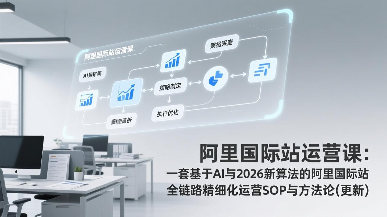 阿里国际站运营课：一套基于AI与2026新算法的阿里国际站全链路精细化运营SOP与方法论(更新-鼎誉项目网