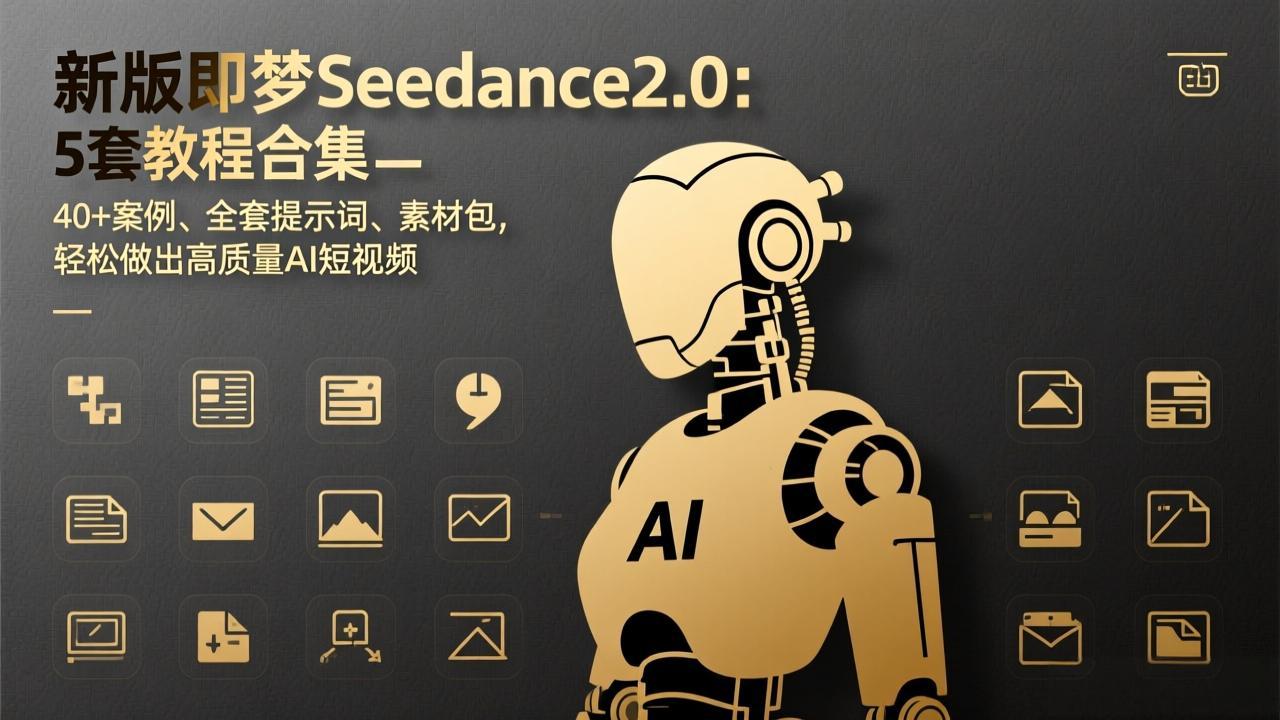 新版即梦Seedance2.0：5套教程合集，40+案例、全套提示词、素材包，轻松做出高质量AI短视频-鼎誉项目网