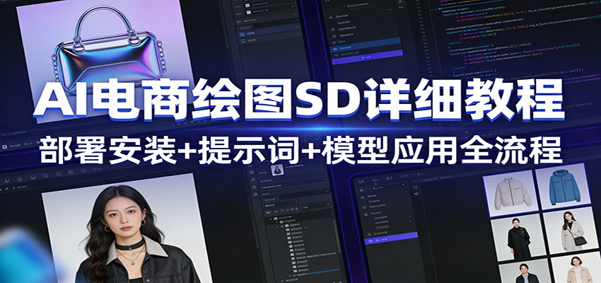 AI电商绘图SD详细教程：部署安装+提示词+模型应用全流程-鼎誉项目网