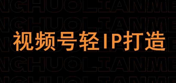 视频号线上课程，视频号轻IP打造-鼎誉项目网