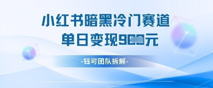 小红书冷门-鼎誉项目网
