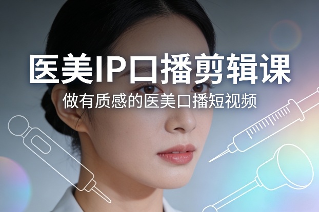 医美IP口播剪辑课，做有质感的医美口播短视频-鼎誉项目网