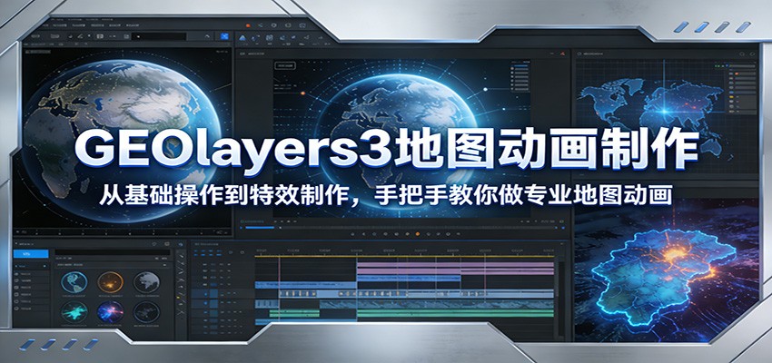 GEOlayers3地图动画制作：从基础操作到特效制作，手把手教你做专业地图动画-鼎誉项目网