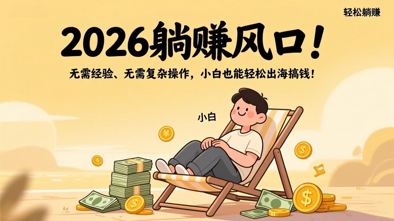 2026躺赚风口！无需经验、无需复杂操作，小白也能轻松出海搞钱！-鼎誉项目网