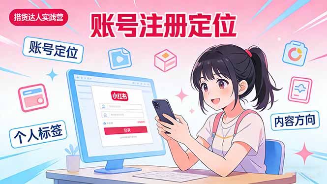 小红书带货达人实战营：账号注册定位、内容创作、选品策略、带货技巧、流量运营等-鼎誉项目网