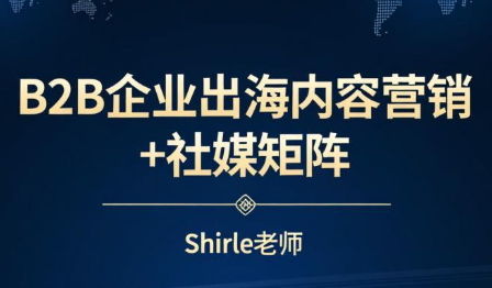 shirle老师·B2B企业出海内容营销+社媒矩阵-鼎誉项目网