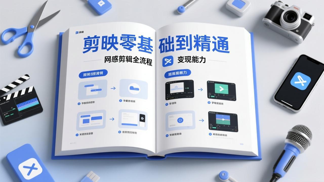 剪映零基础也能快速上手，从入门到精通掌握网感剪辑全流程，掌握能直接变现的剪辑能力-鼎誉项目网