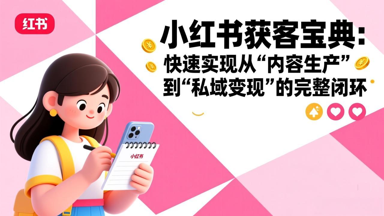 小红书获客宝典：快速实现从“内容生产”到“私域变现”的完整闭环-鼎誉项目网