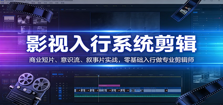 影视系统剪辑，商业短片、意识流、叙事片实战，零基础入行做专业剪辑师-鼎誉项目网