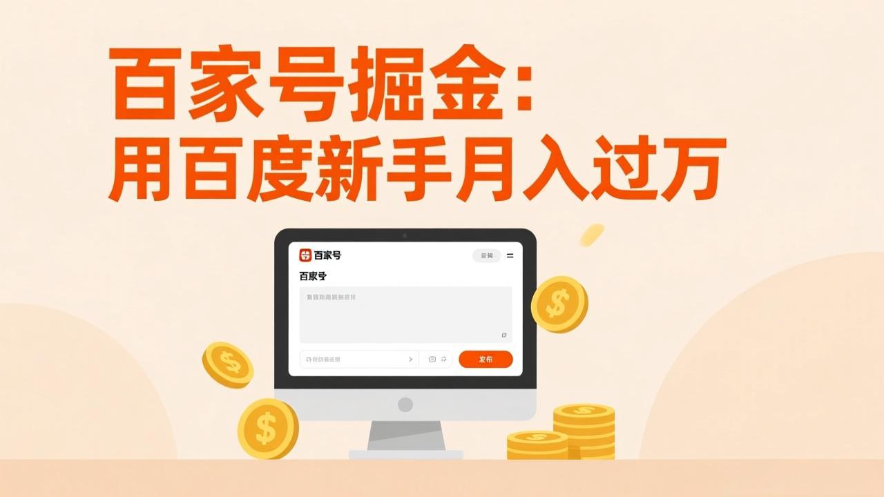 百家号掘金：用百度新手月入过万，日入300，无需引流，全新手机搬砖项目-鼎誉项目网