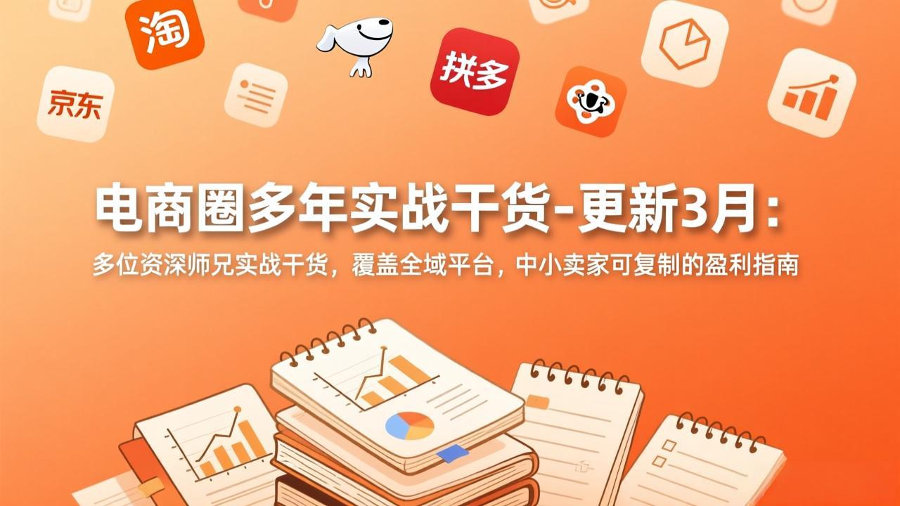 电商圈多年实战干货-更新3月：多位资深师兄实战干货，覆盖全域平台，中小卖家可复制的盈利指南-鼎誉项目网