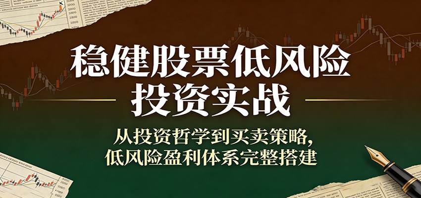 稳健股票低风险投资实战:从投资哲学到买卖策略,低风险盈利体系完整搭建-鼎誉项目网