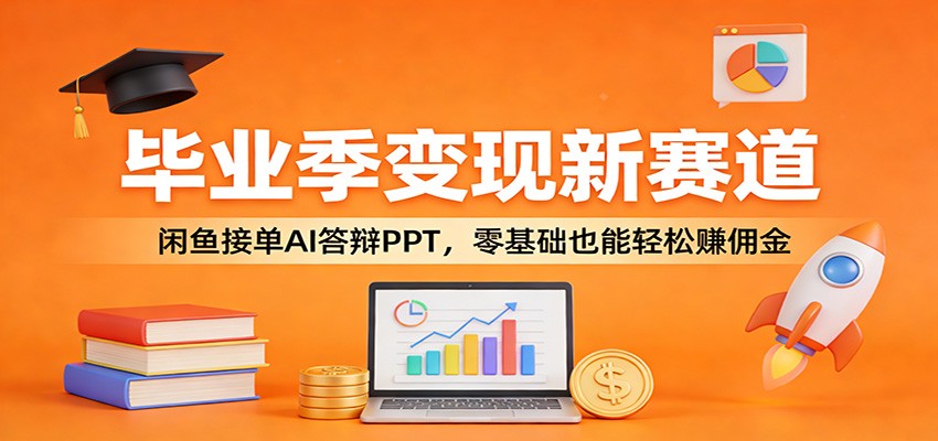 毕业季变现新赛道：闲鱼接单AI答辩PPT，零基础也能轻松赚佣金-鼎誉项目网