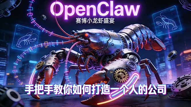 OpenClaw，小龙虾-从产品到爆款的成长之路，手把手教你如何打造一个人的公司-鼎誉项目网