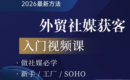 2026外贸社媒获客入门课-鼎誉项目网