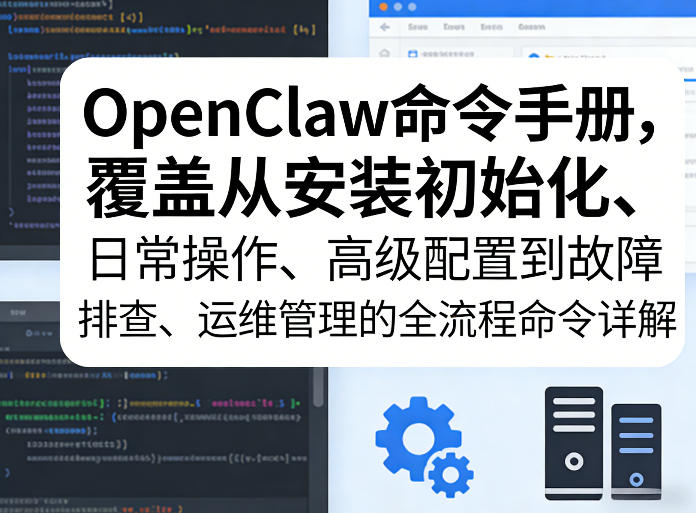 OpenClaw命令手册，覆盖从安装初始化、日常操作、高级配置到故障排查、运维管理的全流程命令详解-鼎誉项目网
