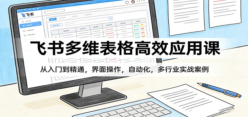 飞书多维表格高效应用课：从入门到精通，界面操作，自动化，多行业实战案例-鼎誉项目网