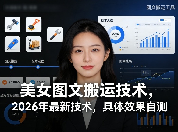 美女图文搬运技术，2026年最新技术，具体效果自测-鼎誉项目网