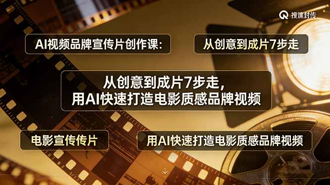 AI视频品牌宣传片创作课：从创意到成片7步走，用AI快速打造电影质感品牌视频-鼎誉项目网